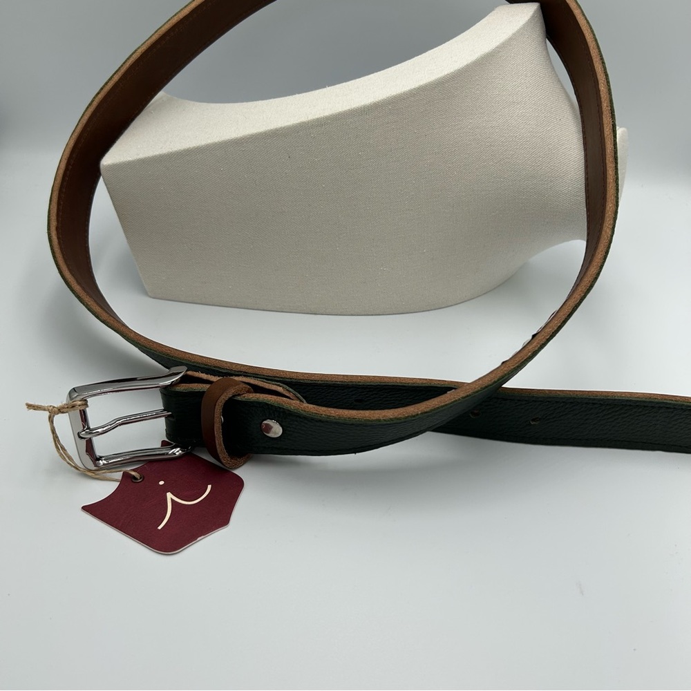 New Iliac Golf Strato 3.0 Belt Olive + Brown Size 40 Leather Made In USA